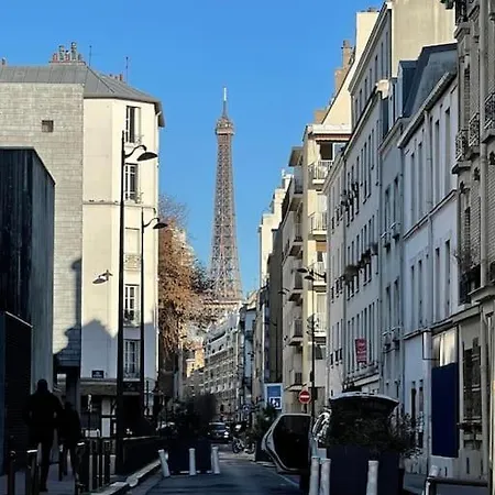 Eiffel Tour Cosy Blue Apartment Paris Exterior photo